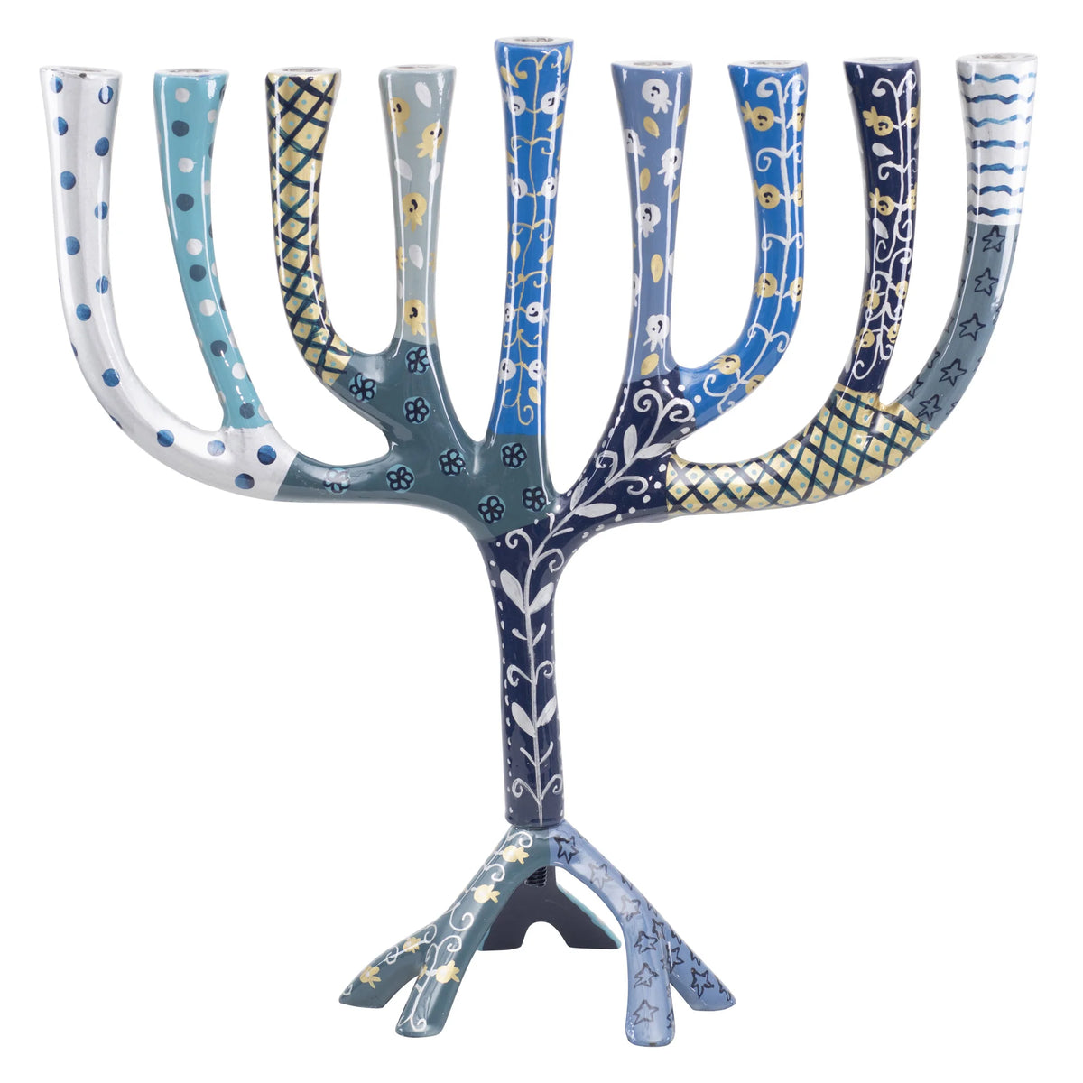 Hand Painted 26cm  Blue's  Menorah