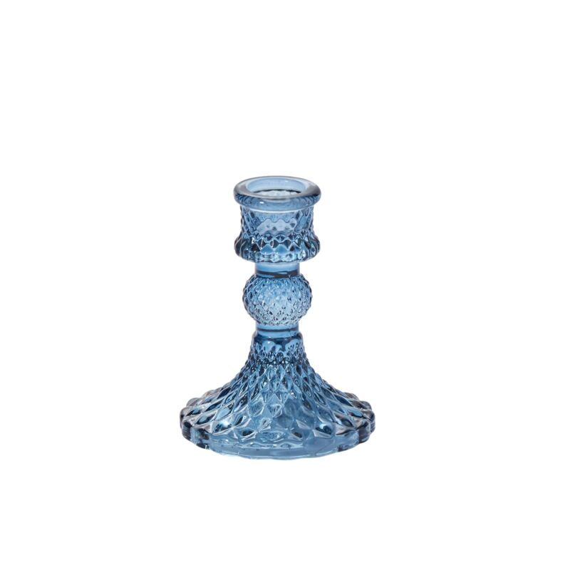 Blue Gillian 4'' candle Holder Pair