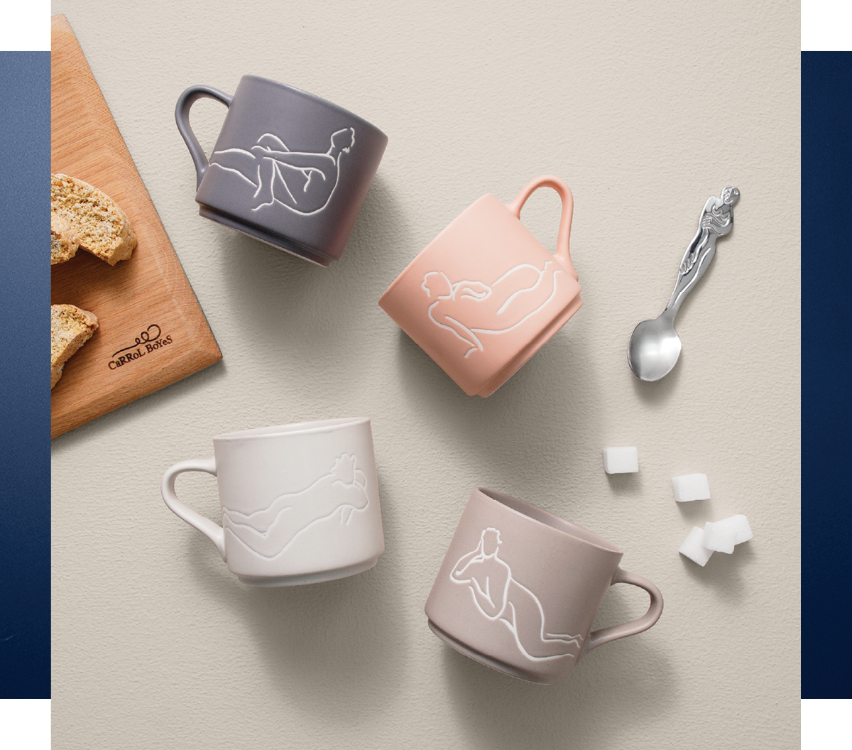 CaRRol BoYes Stackable set of 4 Mugs