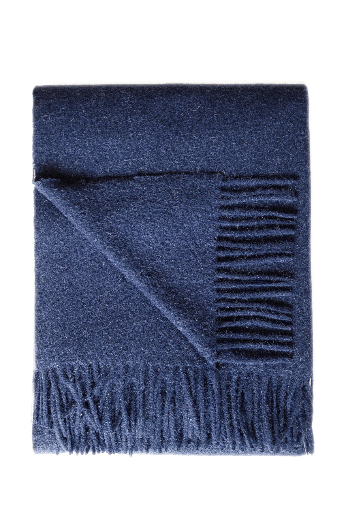 Alpaca and Wool Cork Navy Throw