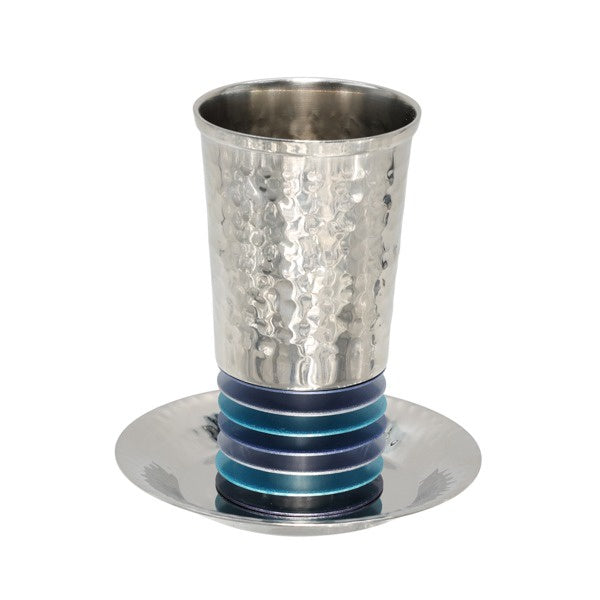 Kiddish Cup Blue Disks