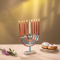 Modern Multi Colour Menorah
