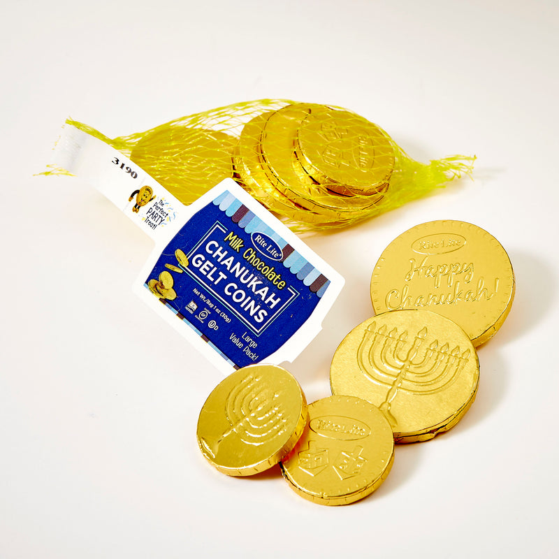 Chanukah Gelt Milk Chocolate Coins Large
