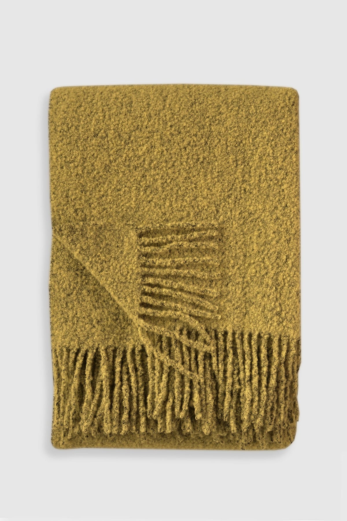 Baldwin Wool Boucle Throw Mustard
