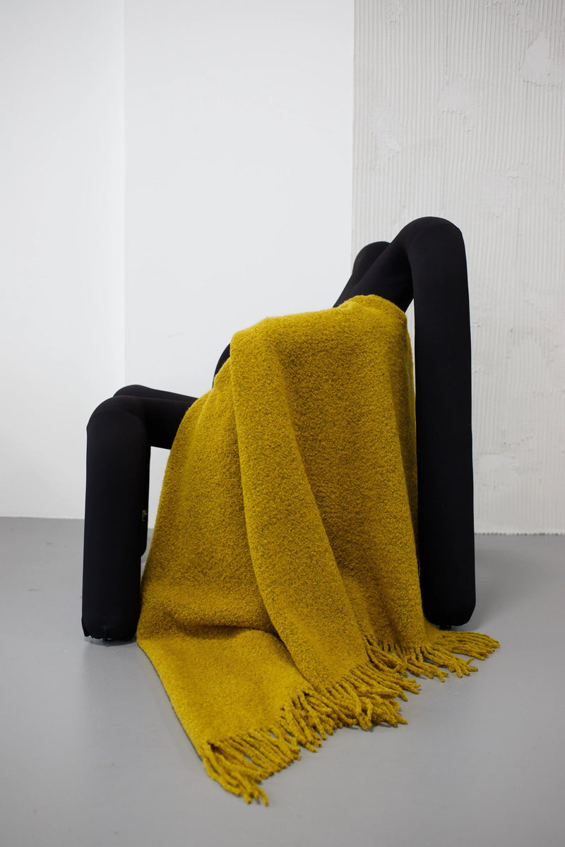 Baldwin Wool Boucle Throw Mustard