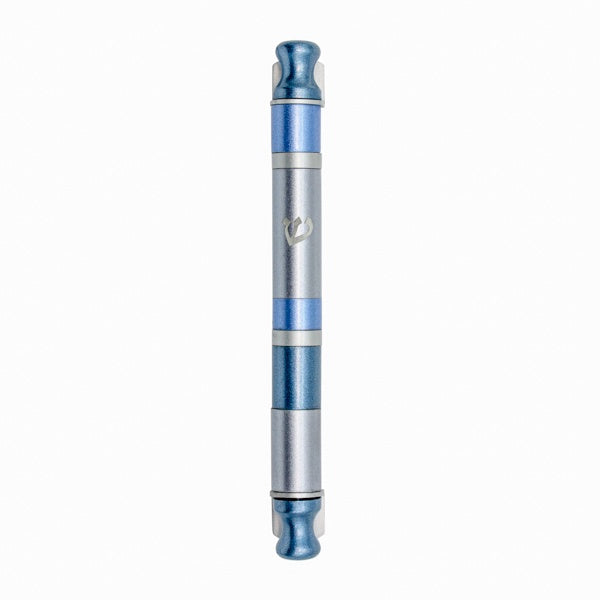 Mezuzah Cylinder Blue/Grey
