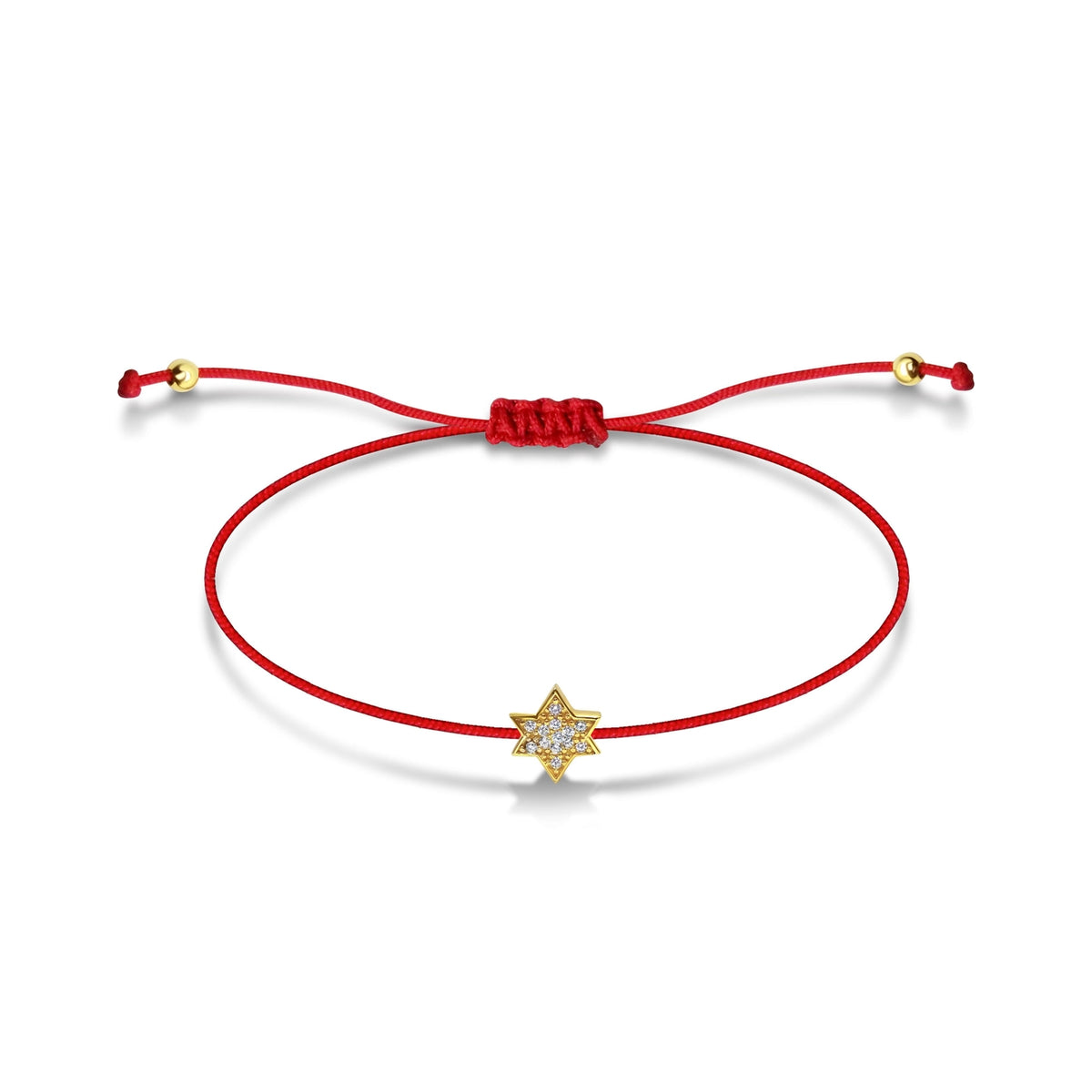 Red Cord Star of David Bracelet