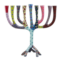 Hand-Painted Multicolour Menorah – 32cm
