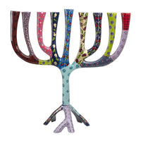 Hand-Painted Multicolour Menorah – 32cm