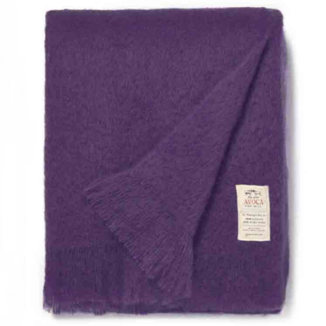 Avoca Heather Mohair Throw