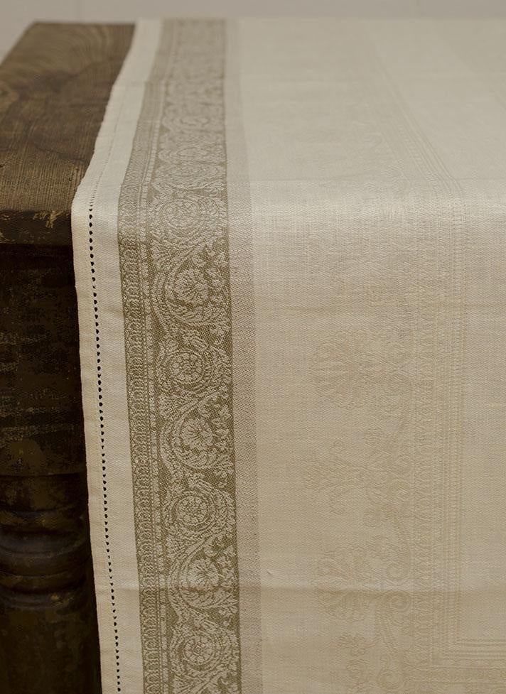 100% Linen Cream Brigitte Runner 20 x 67''