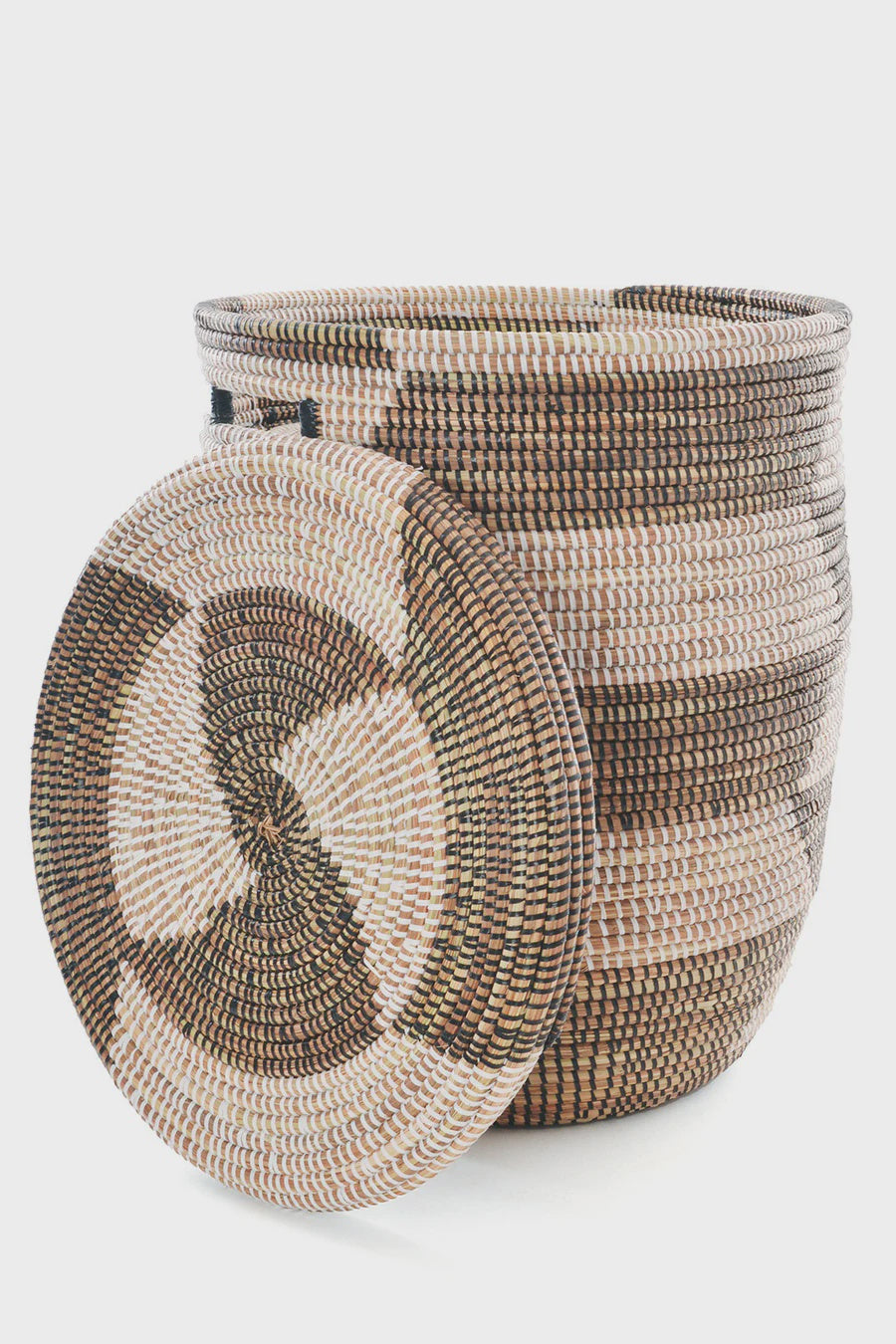 Herringbone Flat Lid Storage Basket