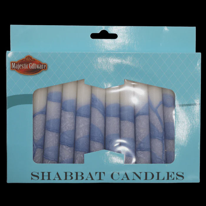 Shabbat Candles, Light Blue Pack of 12
