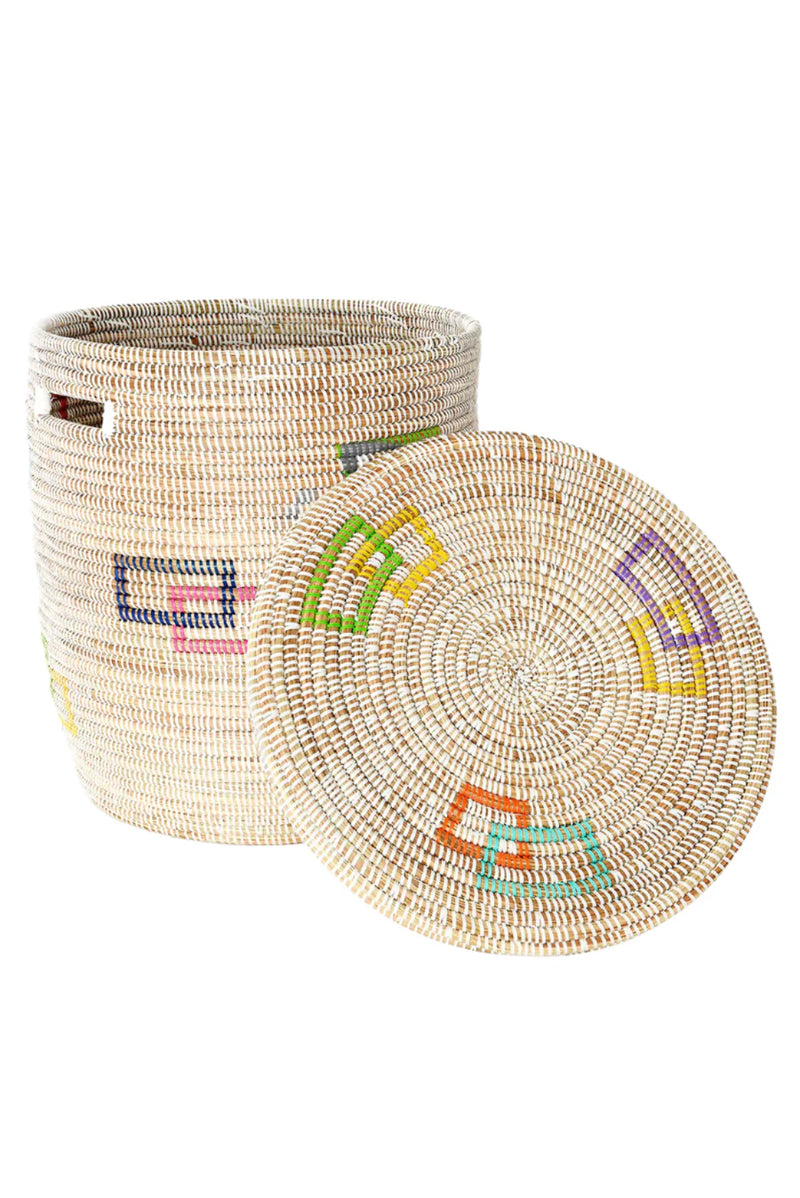 Colour Block  hamper Flat Lid