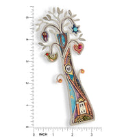 Tree of Life Mezuzah With Swarovski Crystals