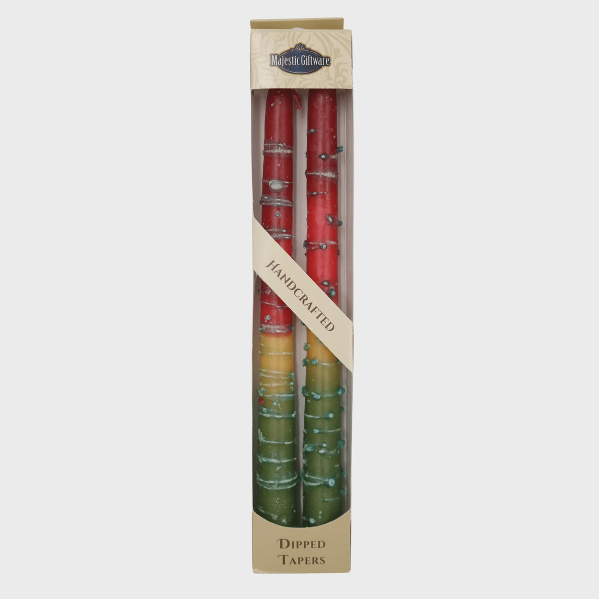 Shabbat Candle 10''  Rainbow Maroon