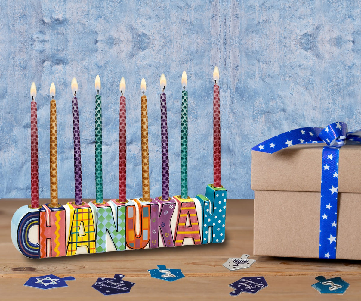 Hand Painted Ceramic Chanukah