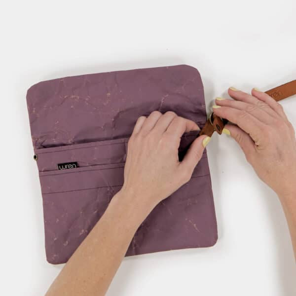 Aubergine Paper Clutch