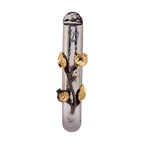 Stainless Steel Pomegranate Mezuzah Case -12cm