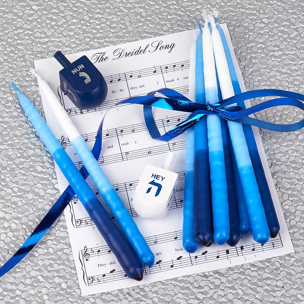 Tri -Colour Chanukah Candles