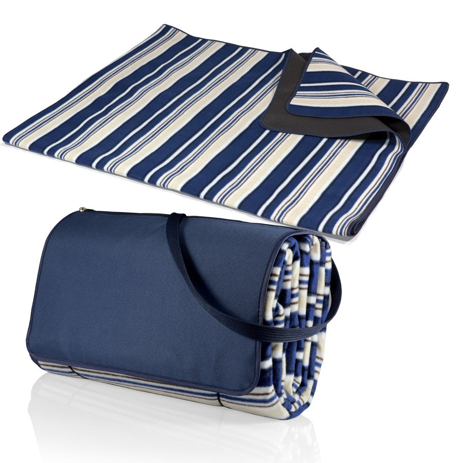 Picnic Blanket Tote Multi  Navy Stripe
