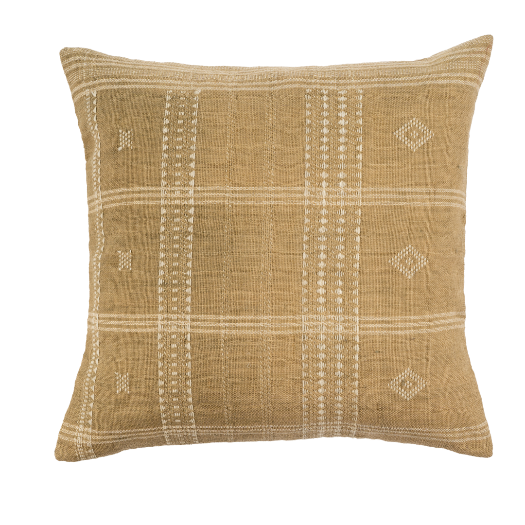 Wool Handloom Pillow 20 X 20 Beige