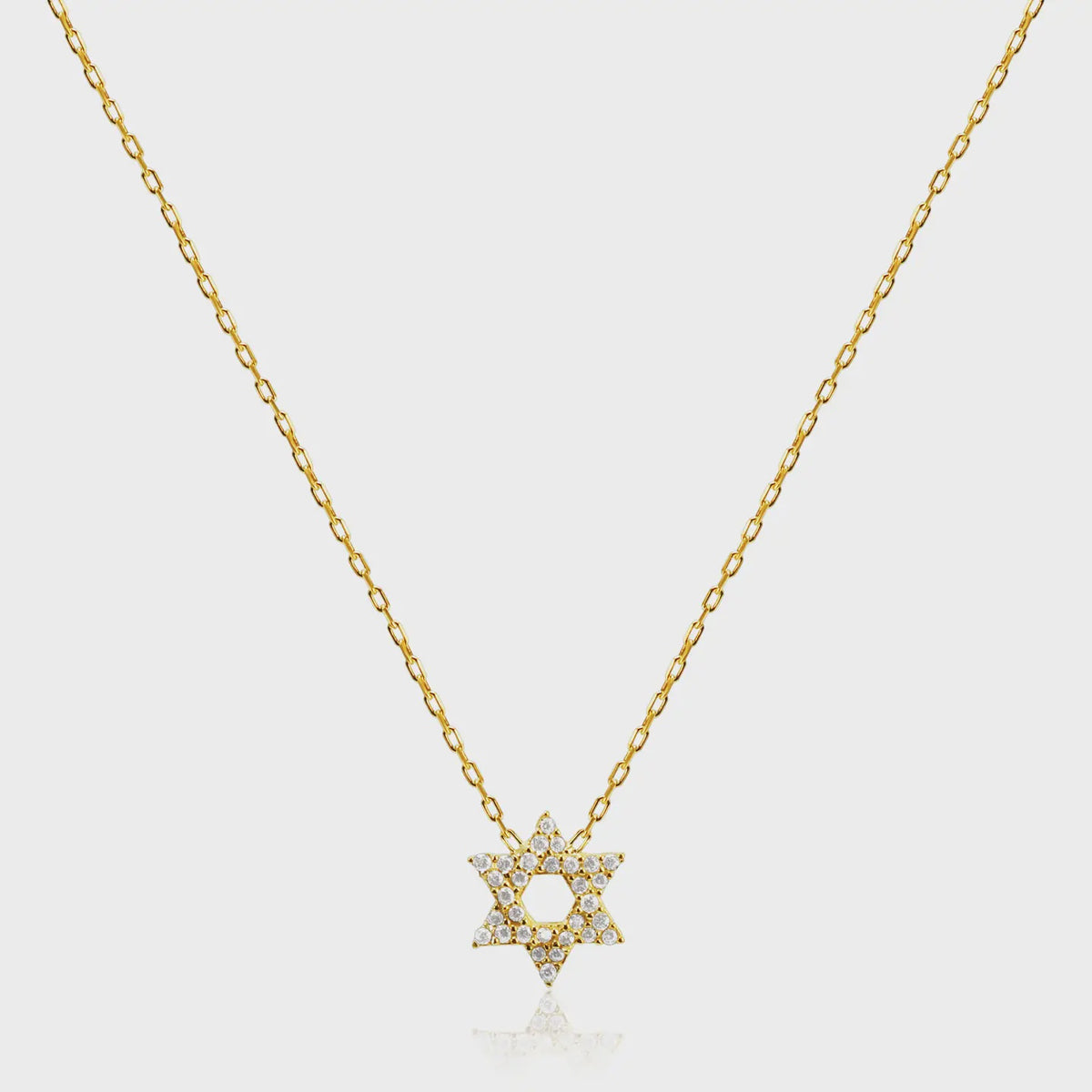 Medium CZ star of David Yellow or White
