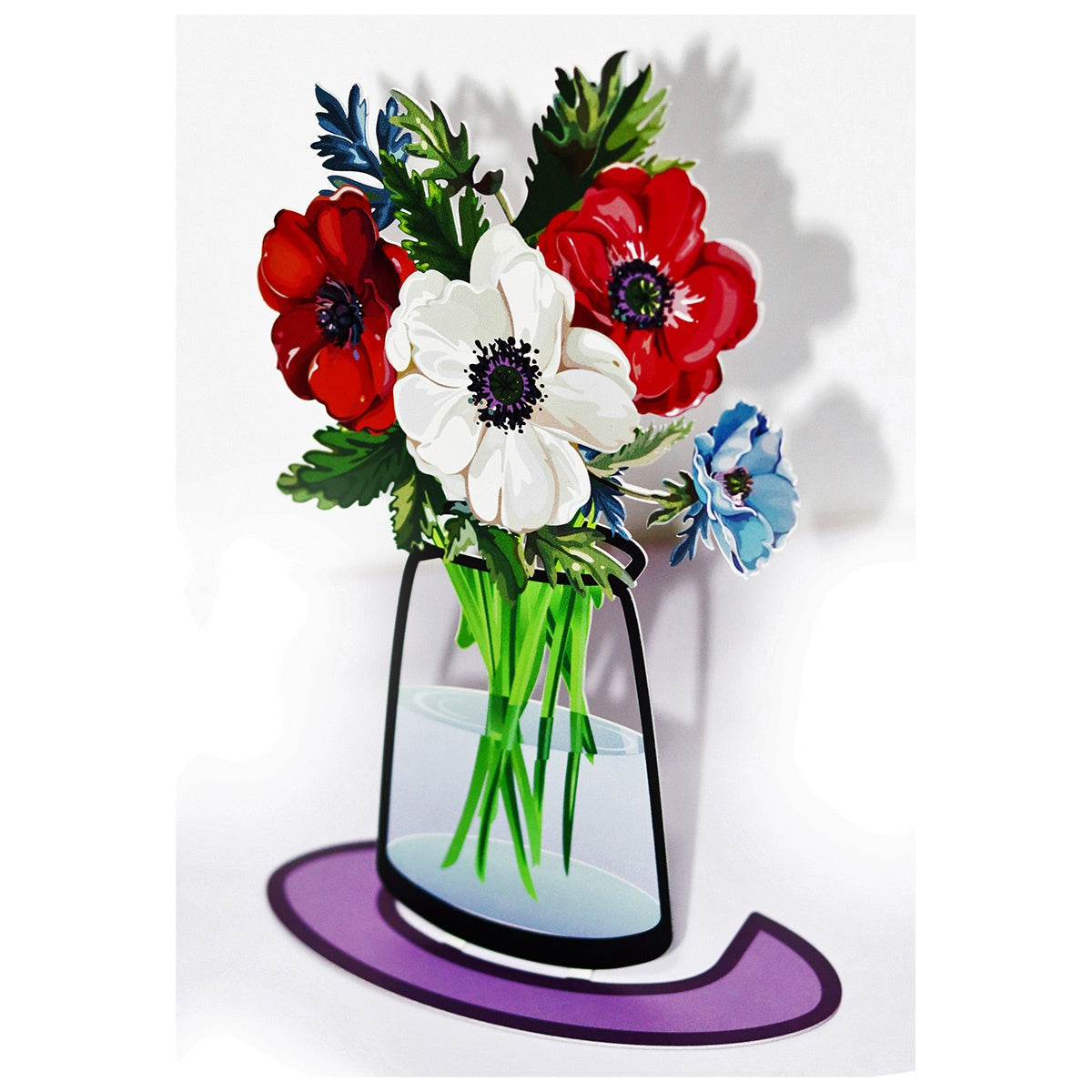 Anemones Colourful Flower Stand