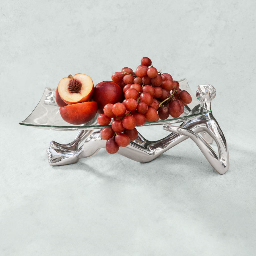 Glass Platter with Stand-On Show