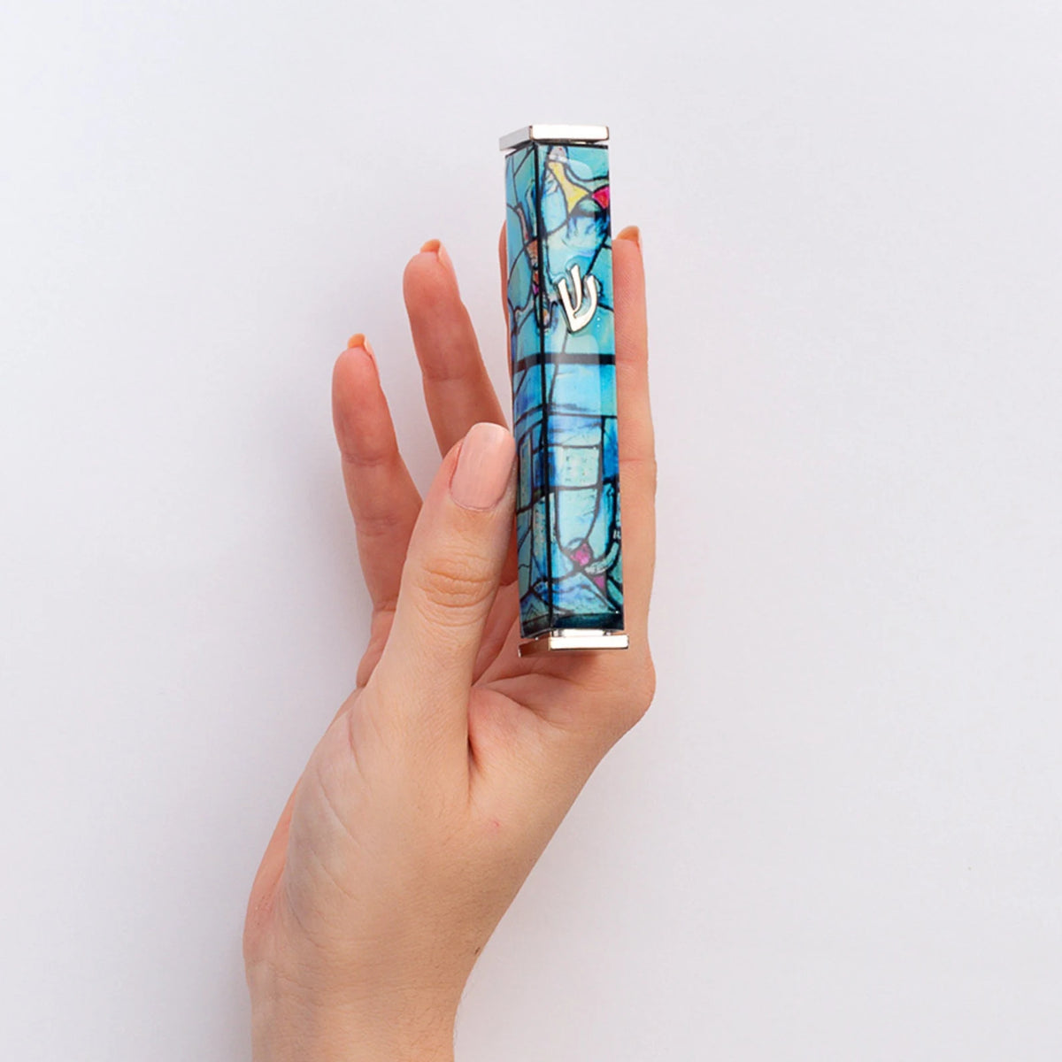 Mezuzah   Marc Chagall Teal