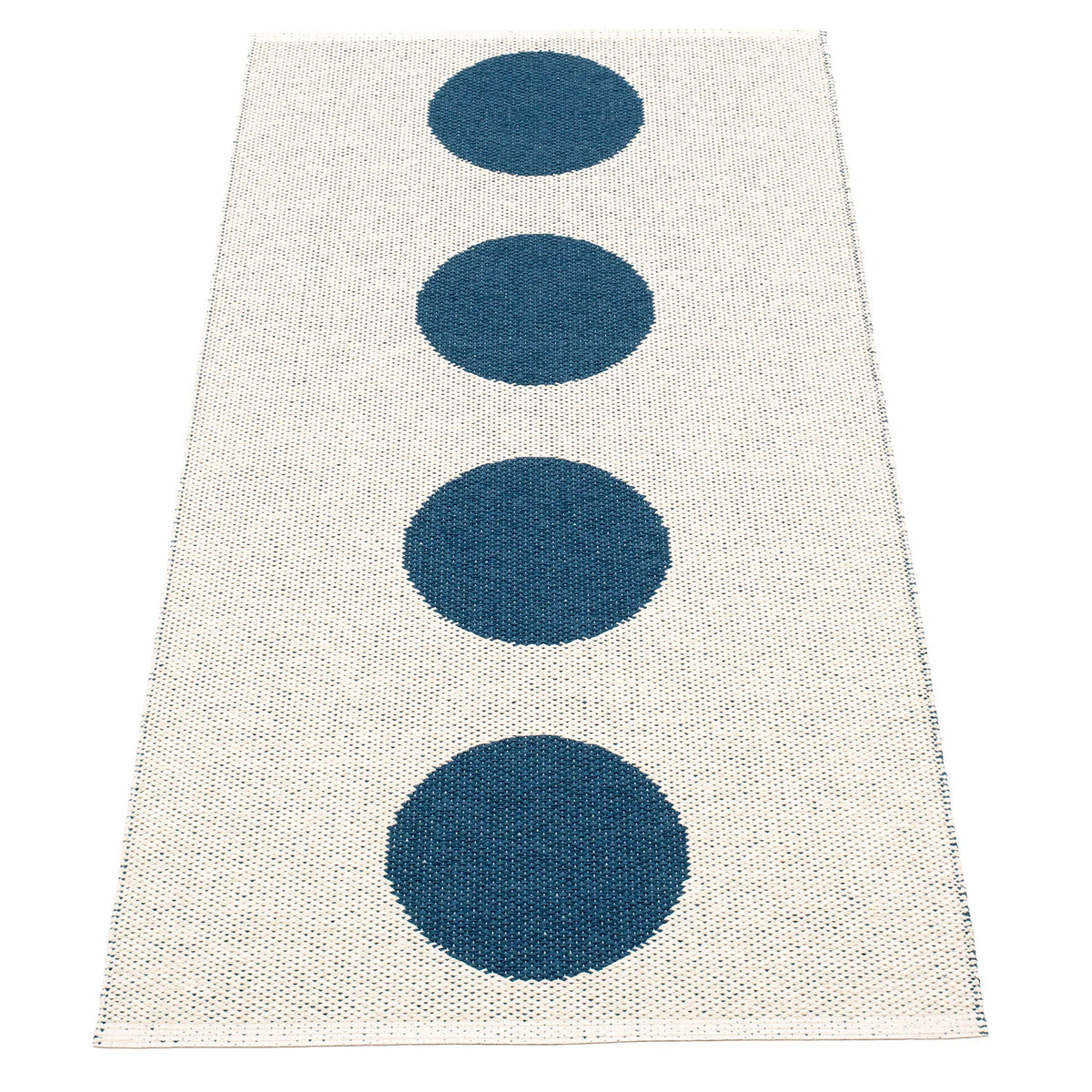 Pappelina Vera Rug – Ocean Blue / Vanilla 5ft