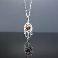 Sterling Silver Star. of David Hamsa