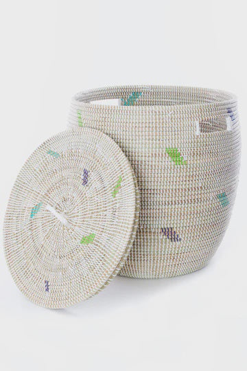 Blue Green Flat Top  XL Basket