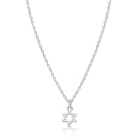 Tiny Star of David Pendant Yellow Gold Plate  or  Sterling Silver