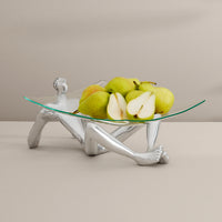 Glass Platter with Stand-On Show