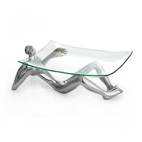 Glass Platter with Stand-On Show