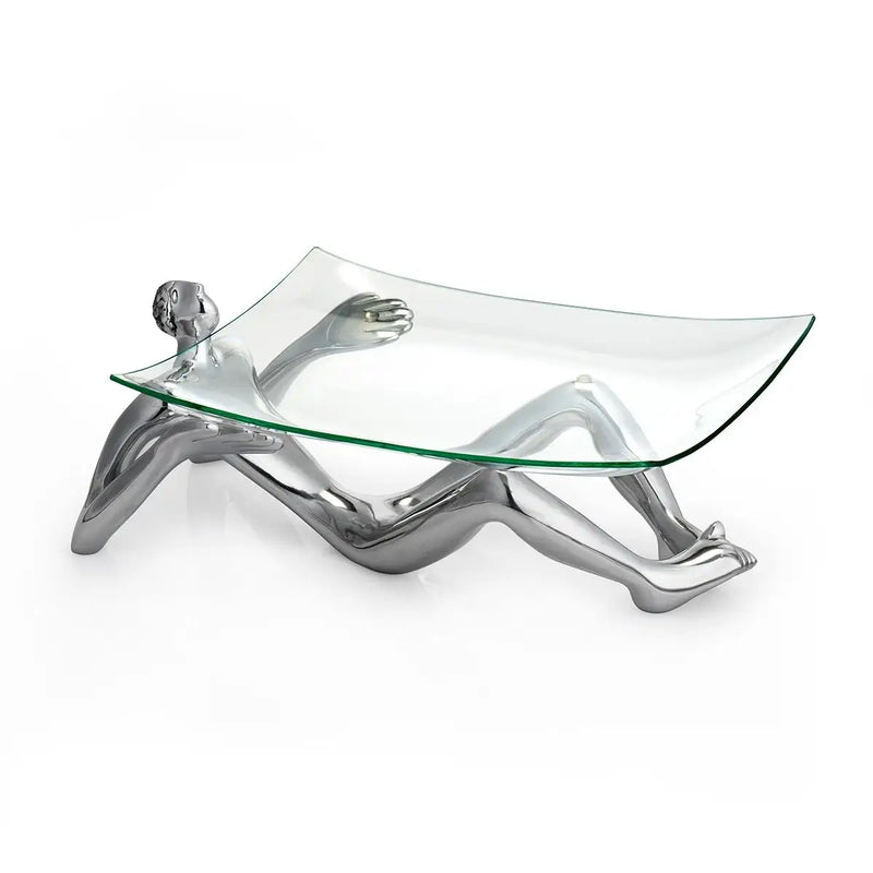 Glass Platter with Stand-On Show