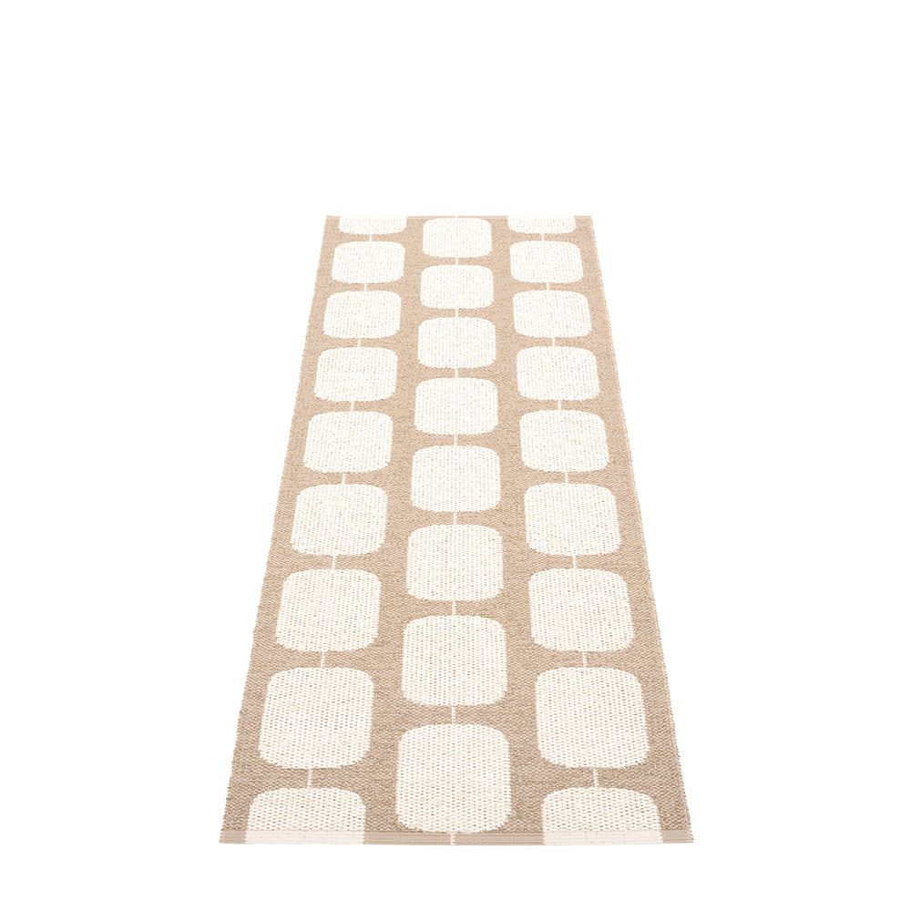 Pappelina Sten Light Nougat /Vanilla Reversible Runner.  2 1/4'' x 6'