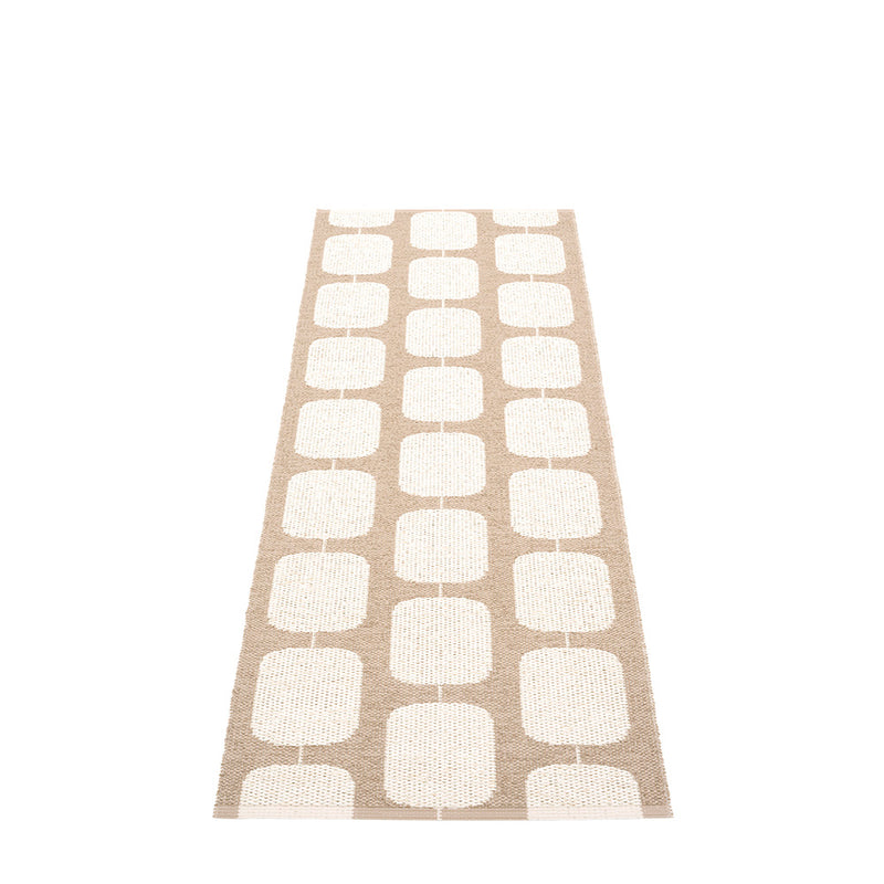 Pappelina Sten Light Nougat /Vanilla Reversible Runner.  2 1/4'' x 6'