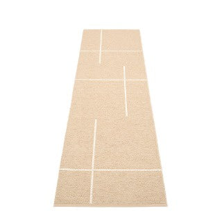 Pappelina Fred Beige/Vanilla Reversible Runner 2 1/4'' x 6'