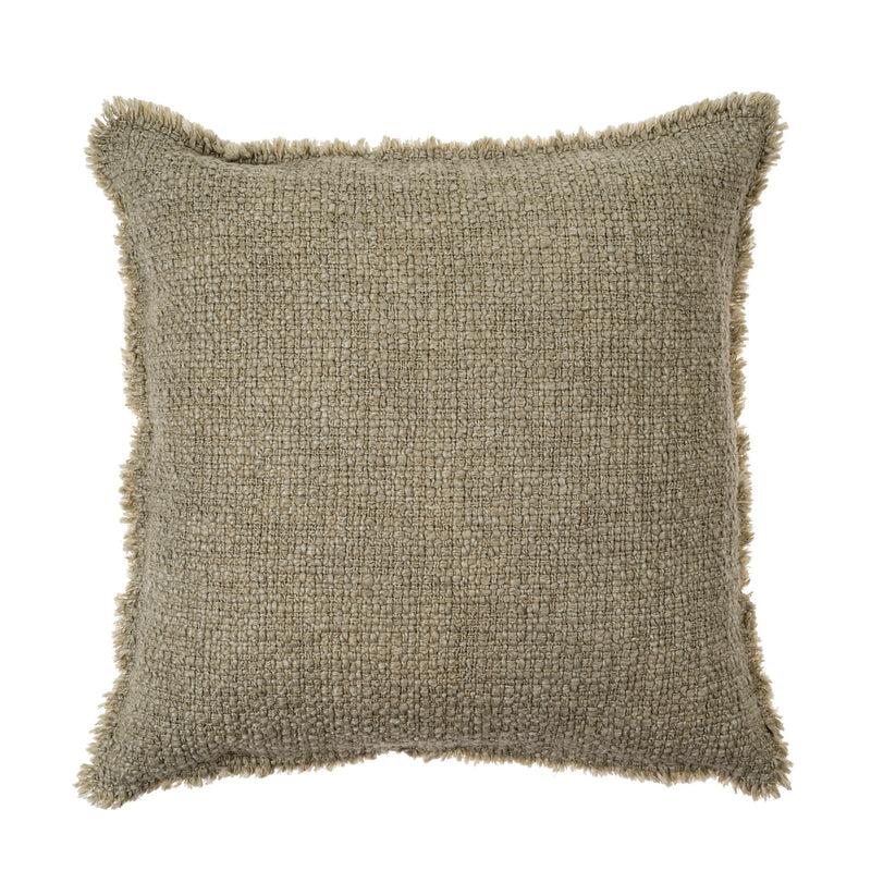 Textured 20'' Cotton Pillows- Celery