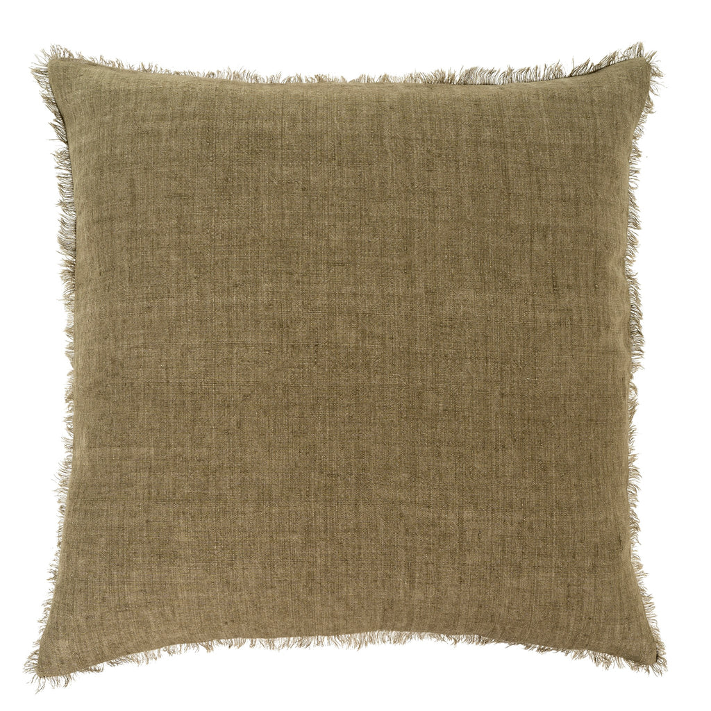 Belgiam 24'' Linen Pillow-Kelp