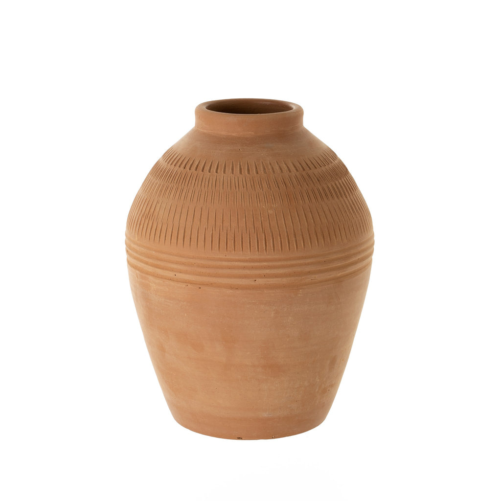Terracotta  11'' Unglazed Vase
