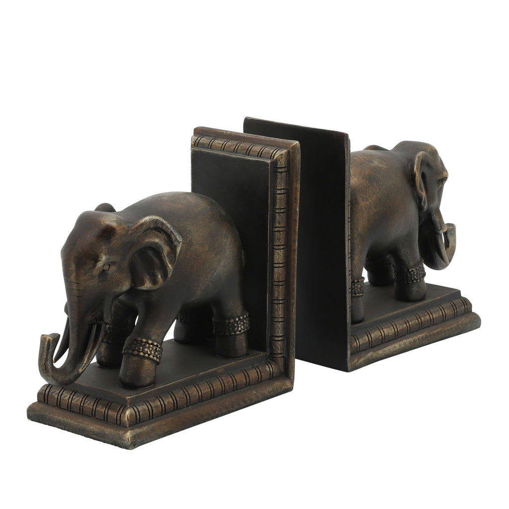 Polished set of  Elephant Bookends