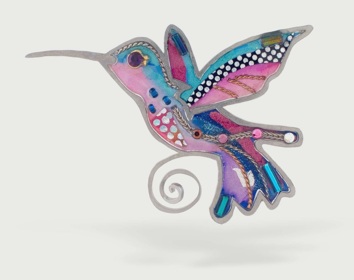 Blue Hummingbird Pin