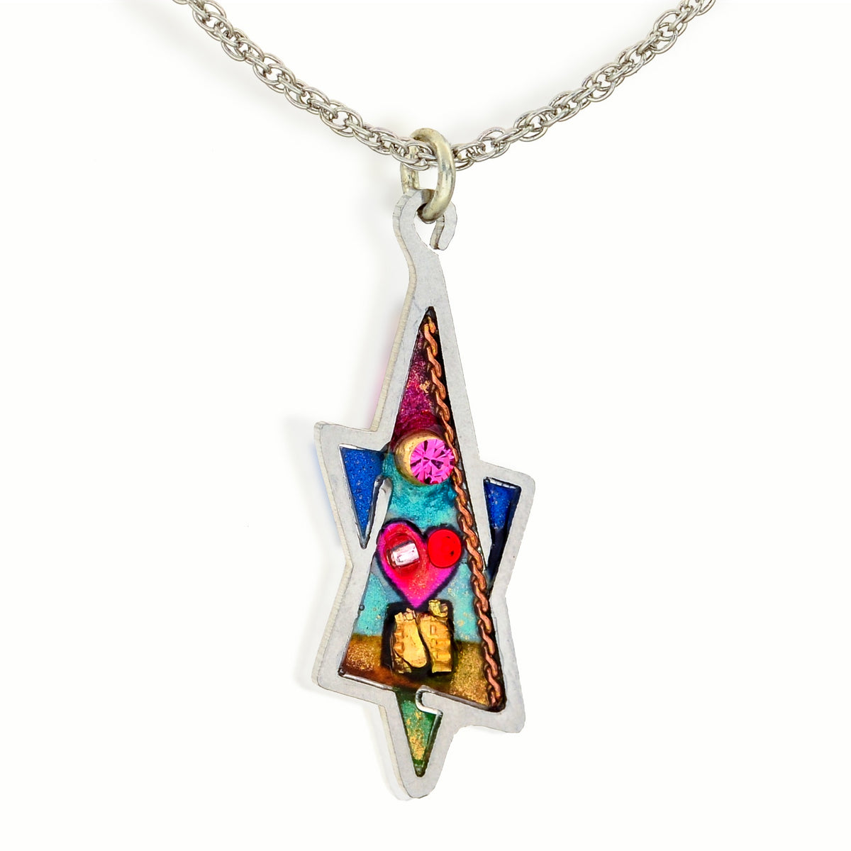 Oblong Star of David Pendant