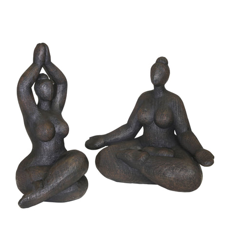 Yoga Woman Blue With Small Ring Hands Above/sculpture Decor/namaste Gifts-abstract  Yoga Sculpture/decorative Handmade Yoga Lady Statue Decor -  Canada
