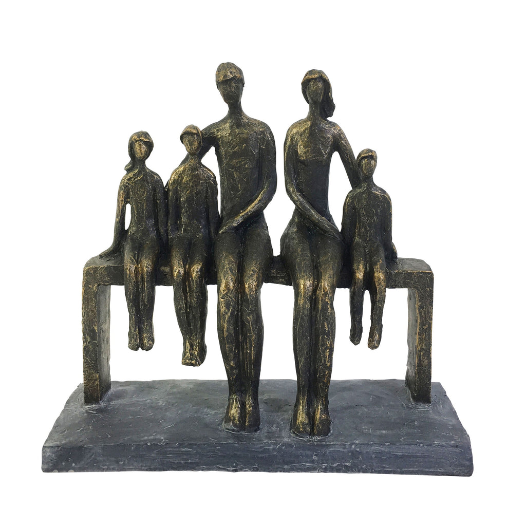 Family Sculpture 10'' Polyresin in Bronze