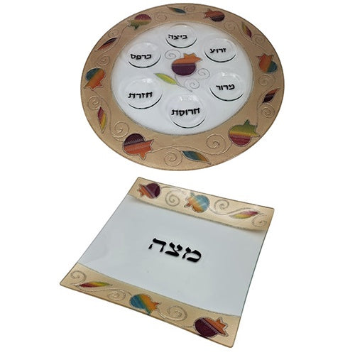Seder Plate  and Matzah Plate Set