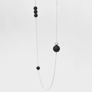 Pursuits - Bubbles Versatile Necklace -Silver Black